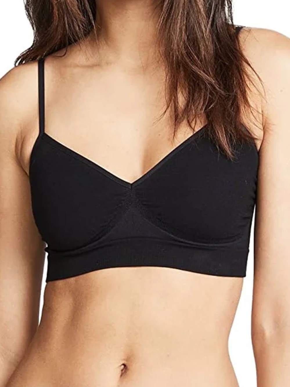 Yummy Audrey Black Seamless Longline Bralette Set of Two